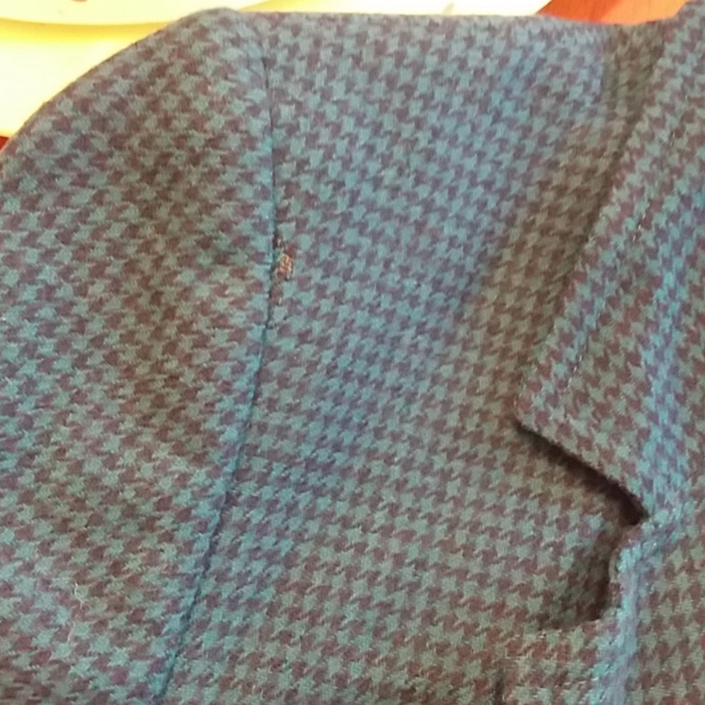 Pendleton Blazer Jacket Houndstooth Teal Vintage - image 7